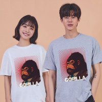 키밍 고릴라 GORILLA 베이직면티 흰반팔티