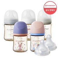 [더블하트] [더블하트] 3세대 160ml 베이직 트윈팩(젖병2개) + 젖꼭지 2개