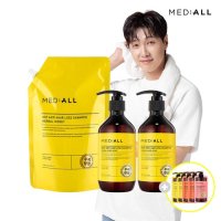 [메디올] 두피청정 샴푸 (300ml x 2개+리필 1600ml)+샴푸6ml 5매