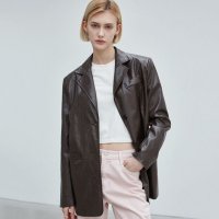 OVERSIZED ECO LEATHER JACKET VINTAGE