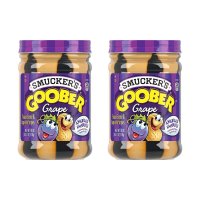 Smuckers 미국 스머커즈 구버 피넛버터 포도 젤리 스트라이프 스프레드 510g 2팩 땅콩버터 잼