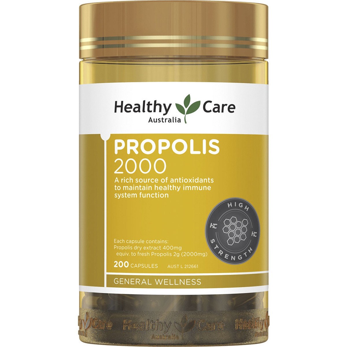 <b>헬시케어 프로폴리스</b> 2000mg 캡슐  200정  1개