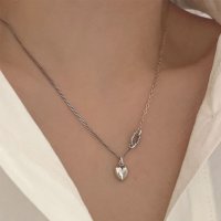 바이위켄드 silver925 vintage heart necklace