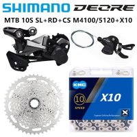 시마노 DEORE MTB 10 20 속도 RD 자전거 변속기 X10 116L 체인 CS T 46T M4100 M5120 11-42T 11