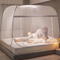 보스위즈 사각 원터치 모기장 텐트 바닥있는 침대 1인용 싱글