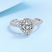 모이사나이트반지 1ct 하트 컷 moissanite 합성 다이아몬드 링 플래티넘 도금