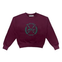 몽버디골프 Green Club Sweatshirt 엠블럼 그린클럽 맨투맨 BURGUNDY