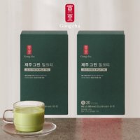 공차 공차 제주 그린밀크티 20g x 40 스틱 녹차 밀크티 국내산 무지방 우유 함유 Tea