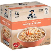 퀘이커 미국 Quaker 인스턴트 오트밀 복숭아 크림 30g 44봉입 시리얼