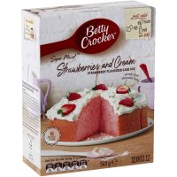 Betty Crocker 베티 크로커 딸기 크림 케이크 믹스 홈 베이킹 540g 2팩