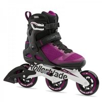 Rollerblade Macroblade 100 3WD 여성용 성인 피트니스 인라인 스케이트 바이올렛 퍼포먼스 6 0