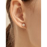 LUNNE Round Brilliant 0 5 Carat Diamond Simulant Earrings L DIA 01