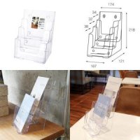 3단 투명 아크릴 꽂이 카탈로그꽂이A5 서류 전단지 아크릴꽂이 아크릴꽃이