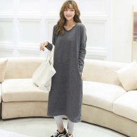 라쿤걸 브이넥 겨울기모원피스 M 40-60kg AW165