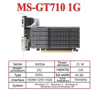 maxsun gt710 무거운 망치 1g ddr3 데스크탑 컴퓨터에 적합한 보급형 pci-e 개별 그래픽 카드  GT710 1GB d3