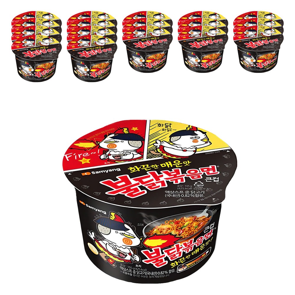 불닭볶음면 큰컵 105g  18개