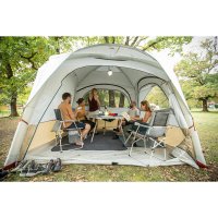 데카트론 3x3m 감성 장박 오토 캠핑 쉘터 돔 에어텐트  밀크티-8인용 팽창식 캠핑 텐트