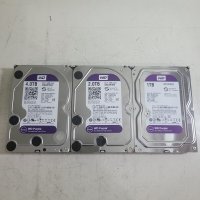 중고 SATA HDD 1TB 2TB 4TB 3.5인치 WD 웬디 PUPLE