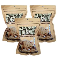 고속도로 한입 어포튀김 100g x 3팩 단짠바삭한 어포스낵 사무실탕비실간식