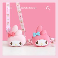 Sanrio 멜로디 쿠로미 시나모롤 실리콘 가방 동전지 -L 쿠로미 -