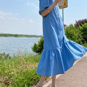 [ 3년째 여름 1위 원피스 ] 샵벌룬데님ops