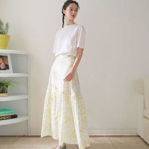 [유아이 제이아이] Iris floral print maxi skirt