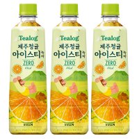 티로그 제주청귤 아이스티 녹차 제로 500ml * 12개