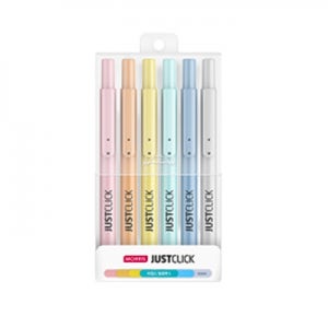 모리스 저스트클릭 마일드 형광펜S(6색세트) MRH-205-6S