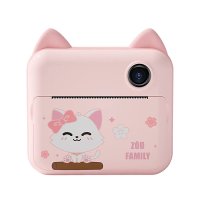 Kids Print Camera 프린트 키즈 디지탈 카메라 어린이용 16GSD카드 부착 인쇄감 열지자촬영 동영상 촬영 USB충전 장난감 (고양이)