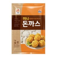 사조오양 미니 돈까스 1kg 냉동 에어프라이어 등심 돈카츠 돈가스 튀겨나온