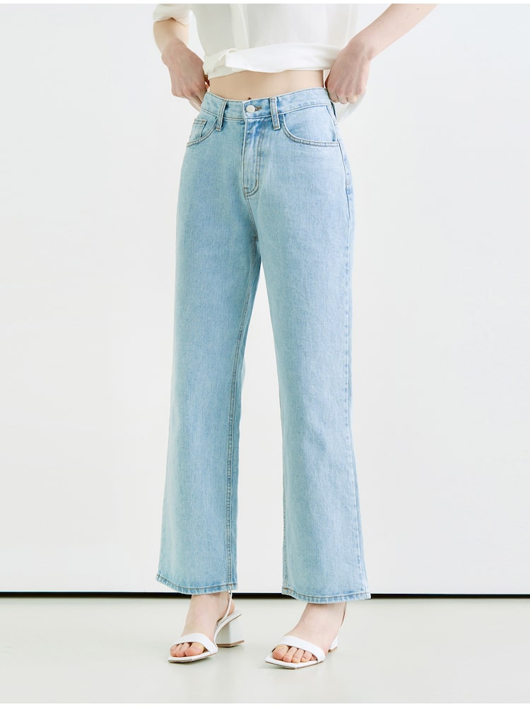 [어다울] Spark straight fit denim pants - light blue 하늘색 A032703