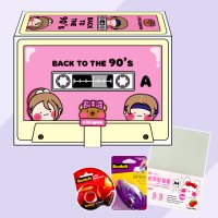 [소워니놀이터] Back to the 90’s 스퀴시북 DIY 만들기 세트  기본구성+손코팅지(40장)+양면 테이프+투명 테이프