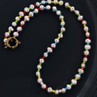 pulsera 매력 칠보 묵주 비즈 팔찌 커프 옆으로 크로스 보석