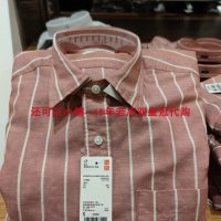 유니클로 남성용 린넨 스트라이프 셔츠 여름 반팔 캐주얼 통근셔츠 UNIQLO 457775