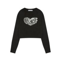 LUV IS TRUE OW HEART LOGO KNIT