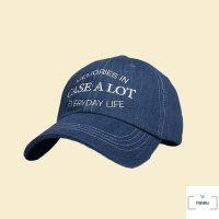 CASE A LOT 케이스어랏 Denim stitch ball cap - deep