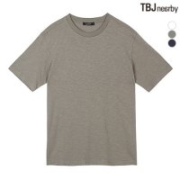 TBJ 남성 슬럽 라운드넥 무지 티셔츠 T192TS150P