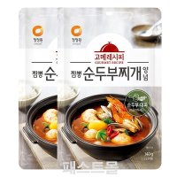 청정원 고메레시피 짬뽕 순두부찌개양념 140g 2개