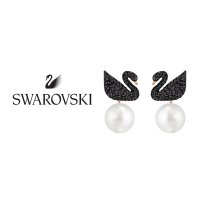 스와로브스키 SWAROVSKI 주얼리 Iconic Swan 진주 블랙스완 귀걸이 5193949