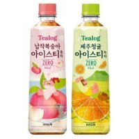 티로그 아이스티500ml 납작복숭아 홍차 12개 제주청귤 녹차 음료 음료수