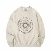 FILLUMINATE 오버핏 블룸 스웨트 셔츠-오트밀 Overfit Bloom Sweat Shirt-Oatmeal