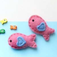 [도토리클래스] 핑크물고기 양모펠트1p_(1313881)