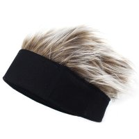 남자 여자 Beanie 가발 모자 재미 짧은 머리 모자 통풍 소프트 파티 야외 NIN668