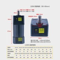 120W 220V AC 기어 속도 모터기어드 모터 조정기 5IK120RGNCF