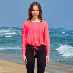 여성비치웨어 커버업 티셔츠