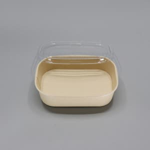 직사각 종이도시락+투명뚜껑 세트 소  R500 1박스(300개)