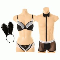 솔브 정상 머리띠포함 블랙바니 E컵브라 커플속옷 풀세트 SET T SBRD309E SAC9757 P335922238