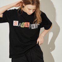 SE02-90LOGO TSHIRT BLACK, 사라나기 (SARANAGI)