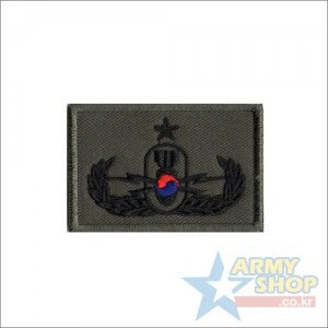 [소형] 별 EOD마크, EOD폭발물처리마크 (이오디마크,이오디폭파패치) 12 - 국방색