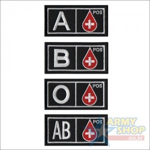 (대형)Bloodtype Patch - 육해공 블러드타입 패치11, 혈액형패치11 (A형,B형,O형,AB형)
